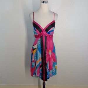 Sangria Size 8 Spaghetti Strap Balloon Hem Lined Silk Dress Cocktail!